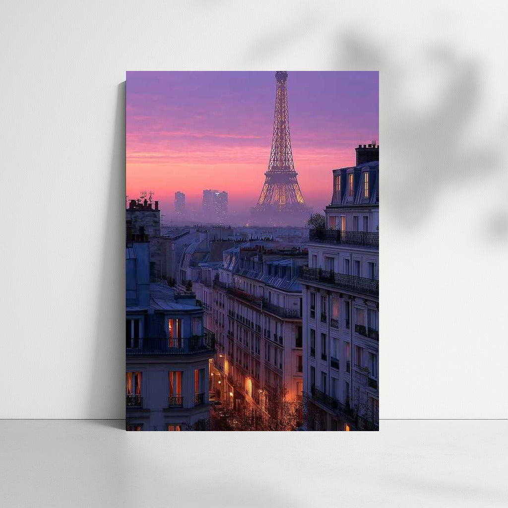 Evening Magic of the Eiffel Tower: Sunset over Paris, France