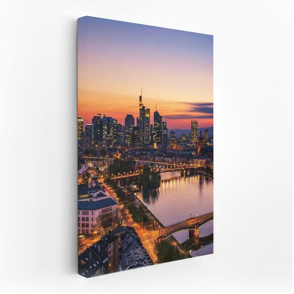 Evening Sunset over Germany: City Atmosphere
