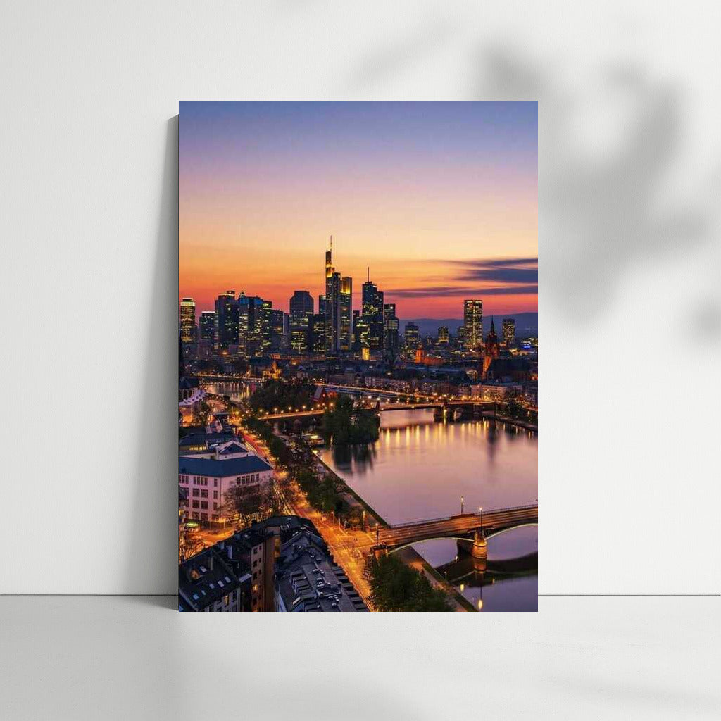 Evening Sunset over Germany: City Atmosphere
