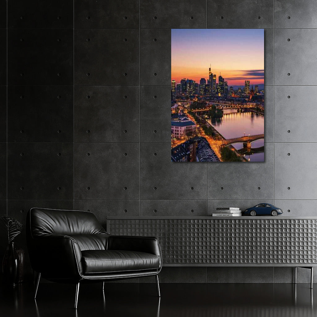 Evening Sunset over Germany: City Atmosphere