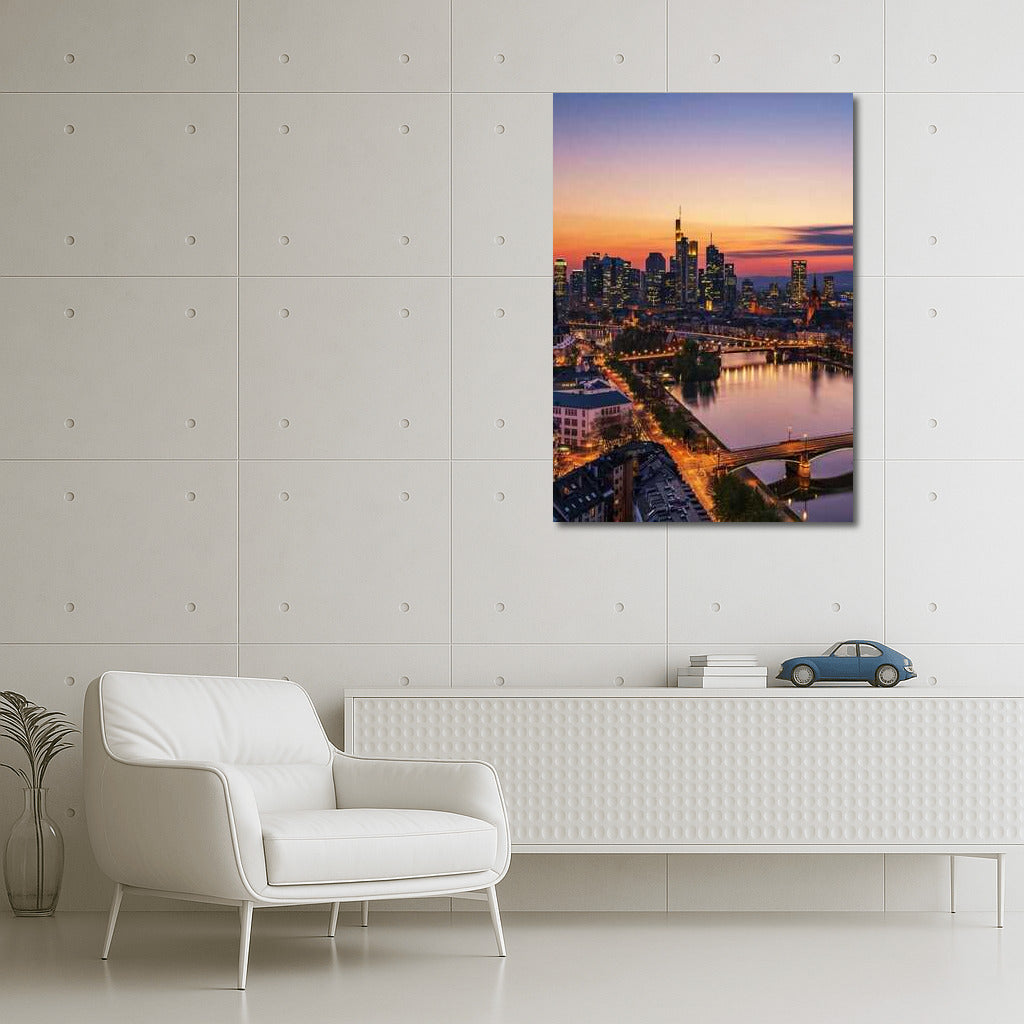 Evening Sunset over Germany: City Atmosphere