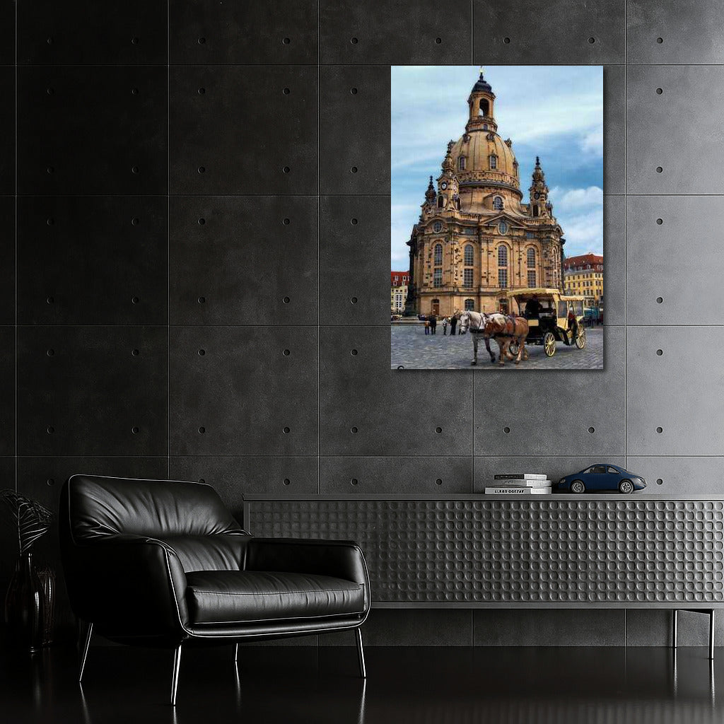 Elegant Carriage at the Cathedral: The Charm of Germany