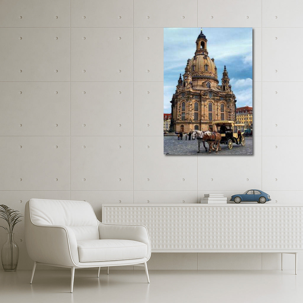 Elegant Carriage at the Cathedral: The Charm of Germany