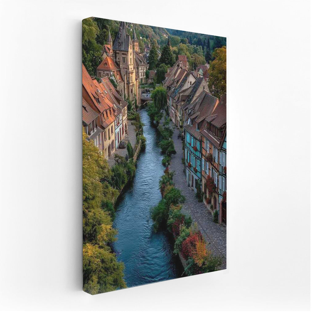 Charm of Germany: Village by the Picturesque River