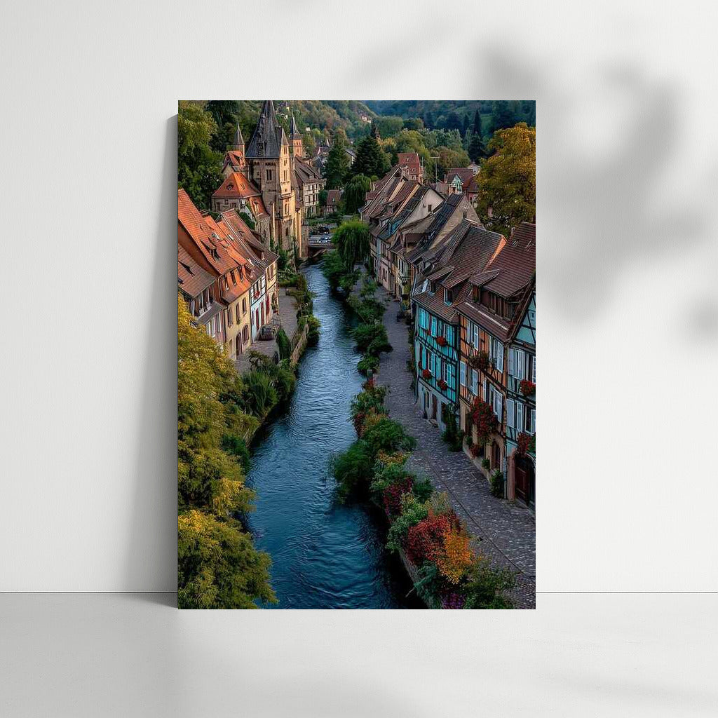 Charm of Germany: Village by the Picturesque River