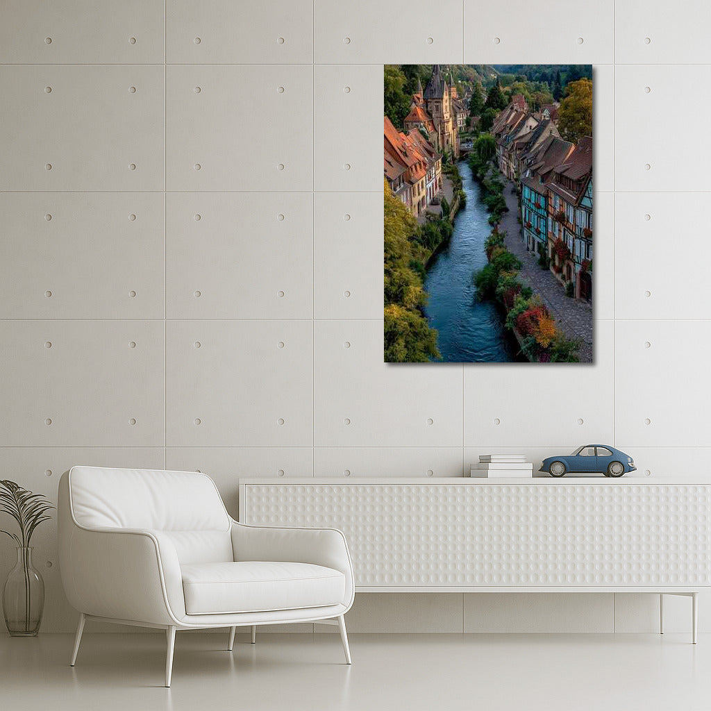 Charm of Germany: Village by the Picturesque River