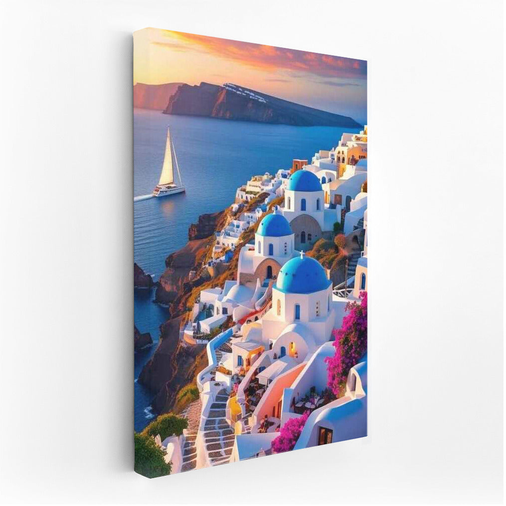 Sunny Greece: Snow-White Houses and Sea Horizons