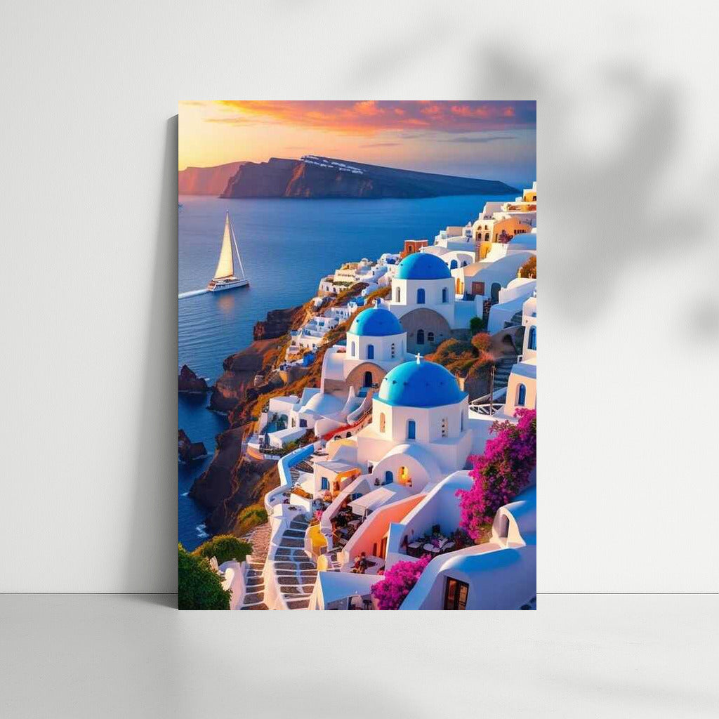 Sunny Greece: Snow-White Houses and Sea Horizons