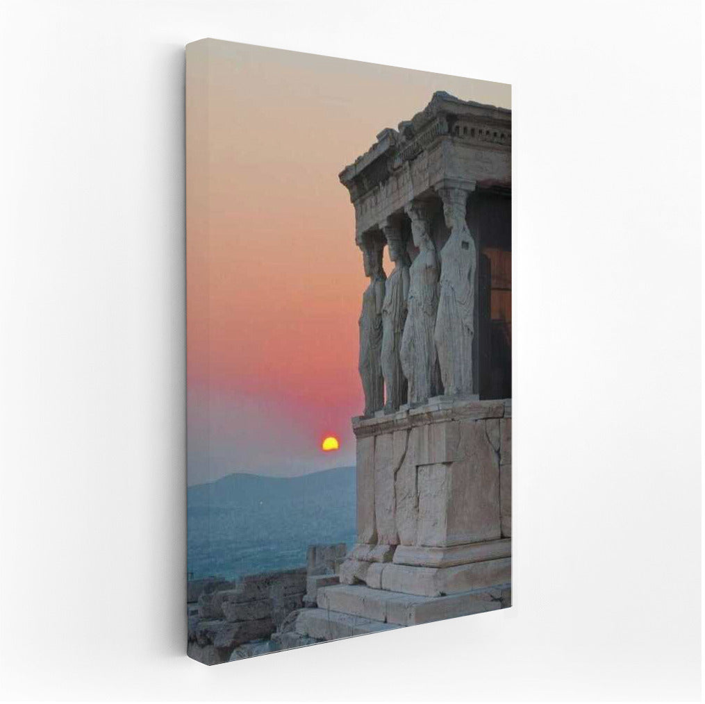 Harmony of Sunset: Ancient Columns of Greece