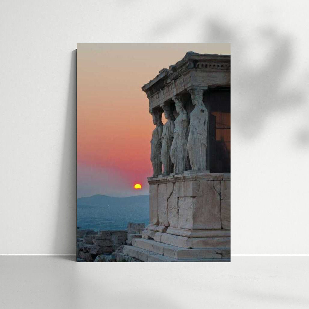 Harmony of Sunset: Ancient Columns of Greece