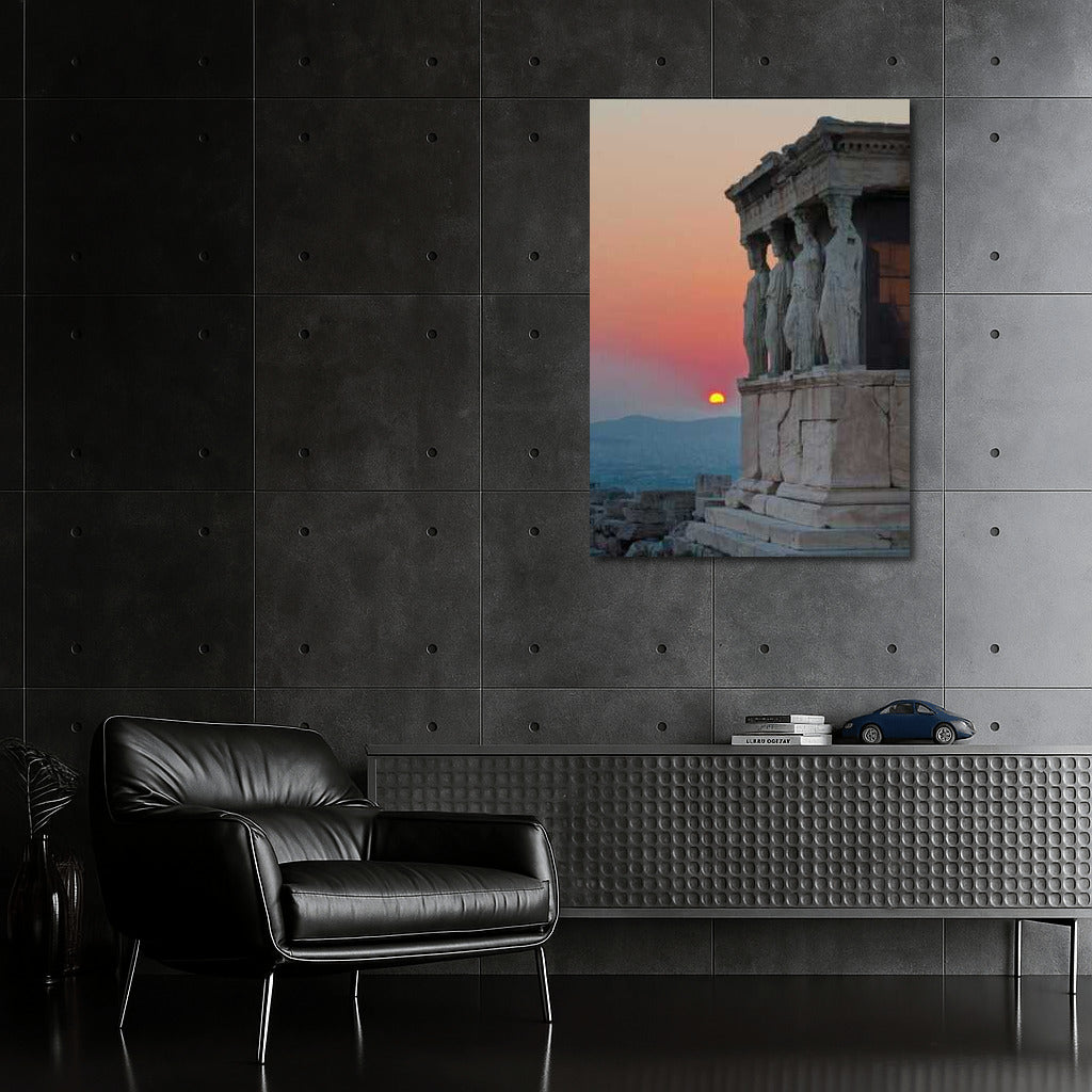Harmony of Sunset: Ancient Columns of Greece