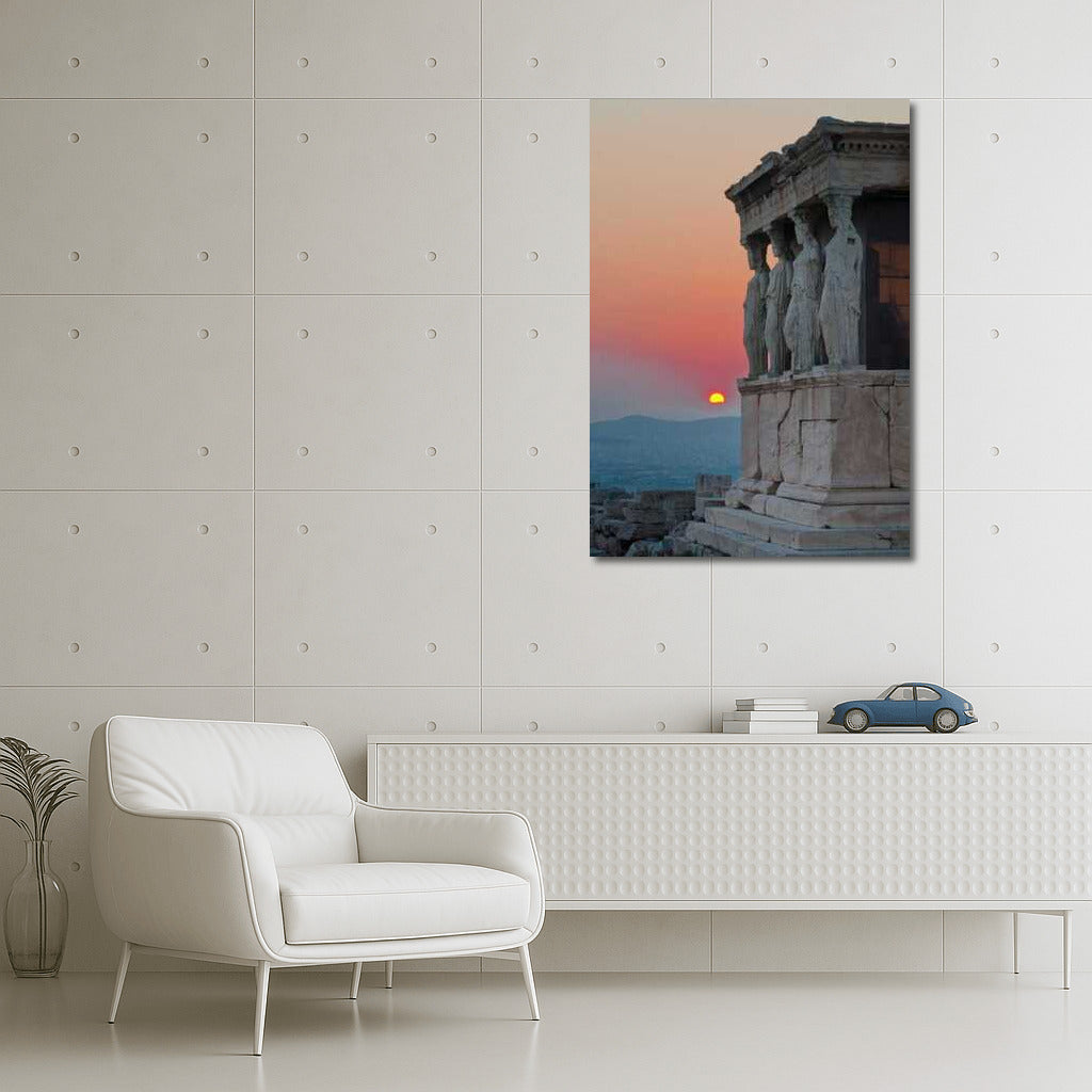 Harmony of Sunset: Ancient Columns of Greece