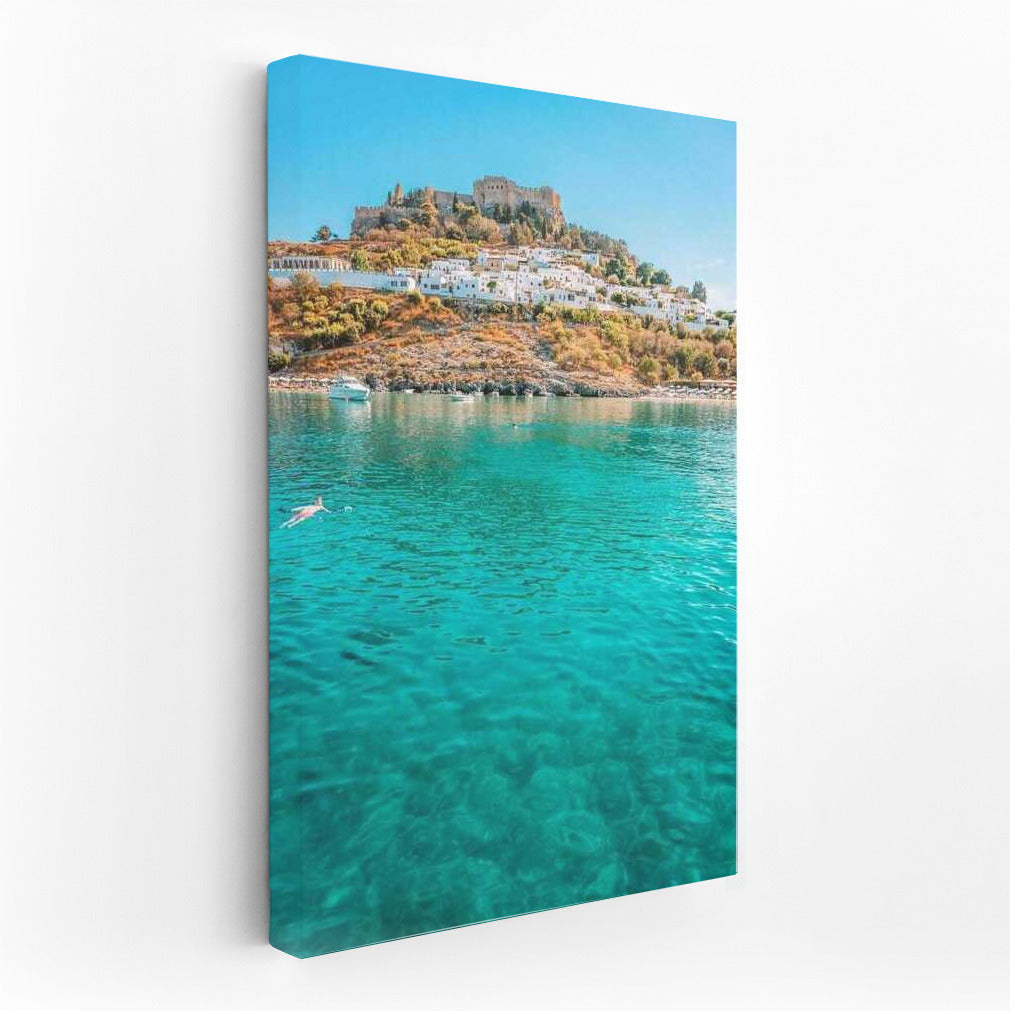 Ancient Fortress by the Turquoise Waters of Greece