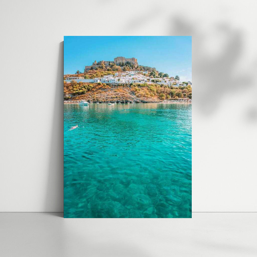 Ancient Fortress by the Turquoise Waters of Greece