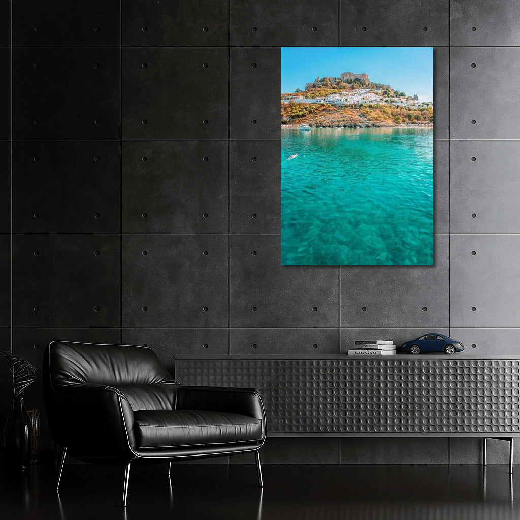 Ancient Fortress by the Turquoise Waters of Greece