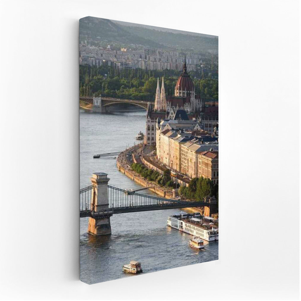 The Grandeur of Budapest: Panorama of the Danube, Hungary