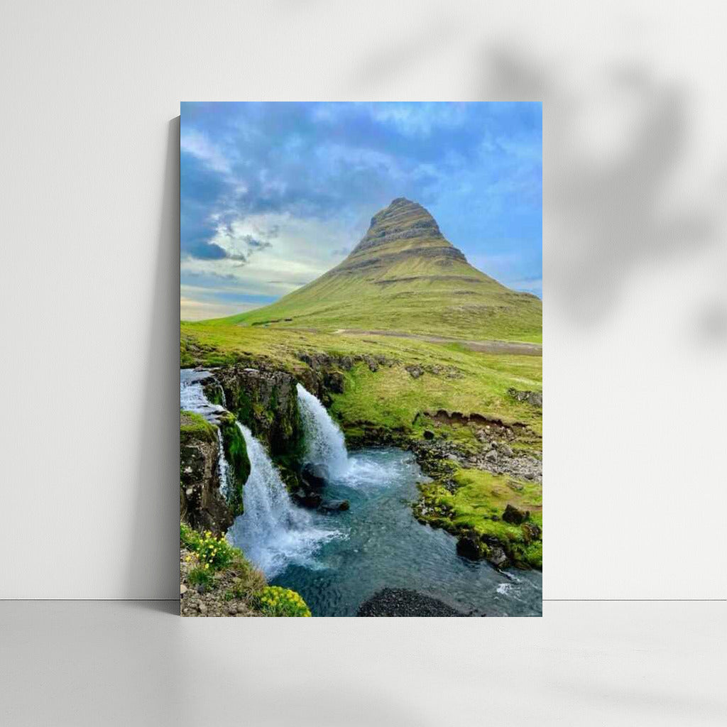 The Greatness of Iceland: Mountain and Waterfall