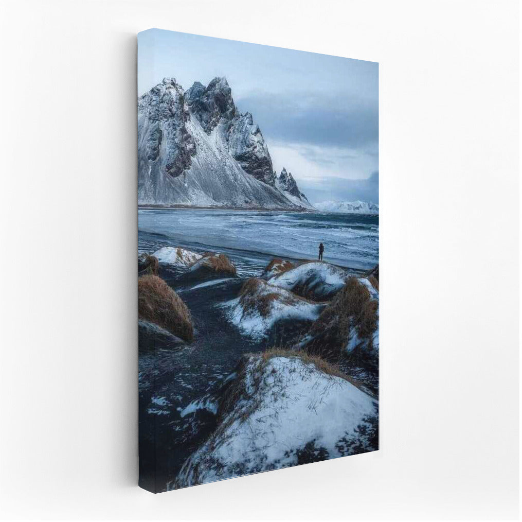 Iceland: Rugged Mountains and Icy Sea