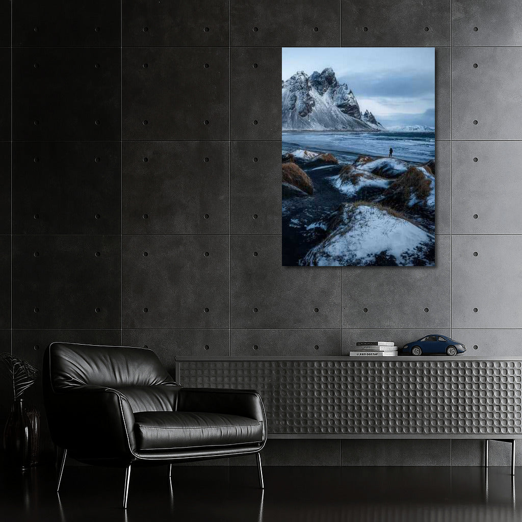 Iceland: Rugged Mountains and Icy Sea