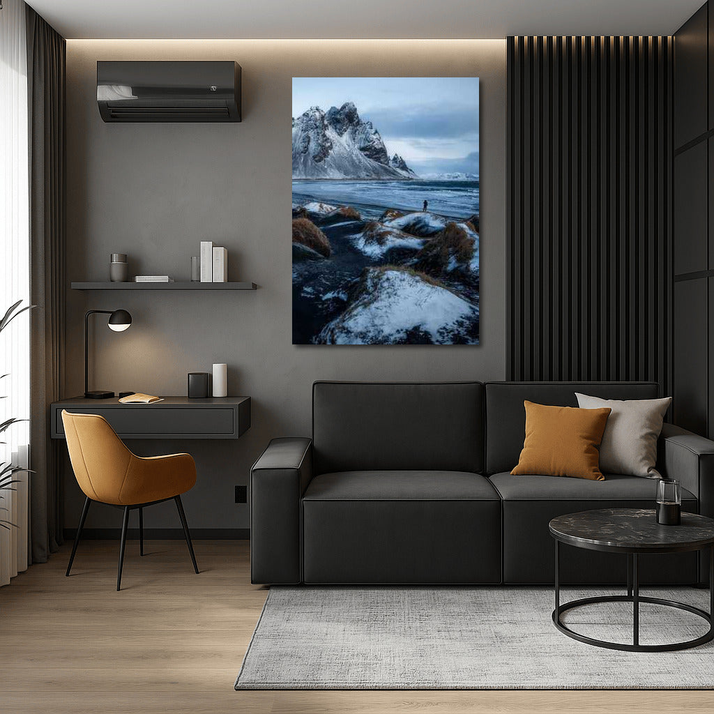 Iceland: Rugged Mountains and Icy Sea