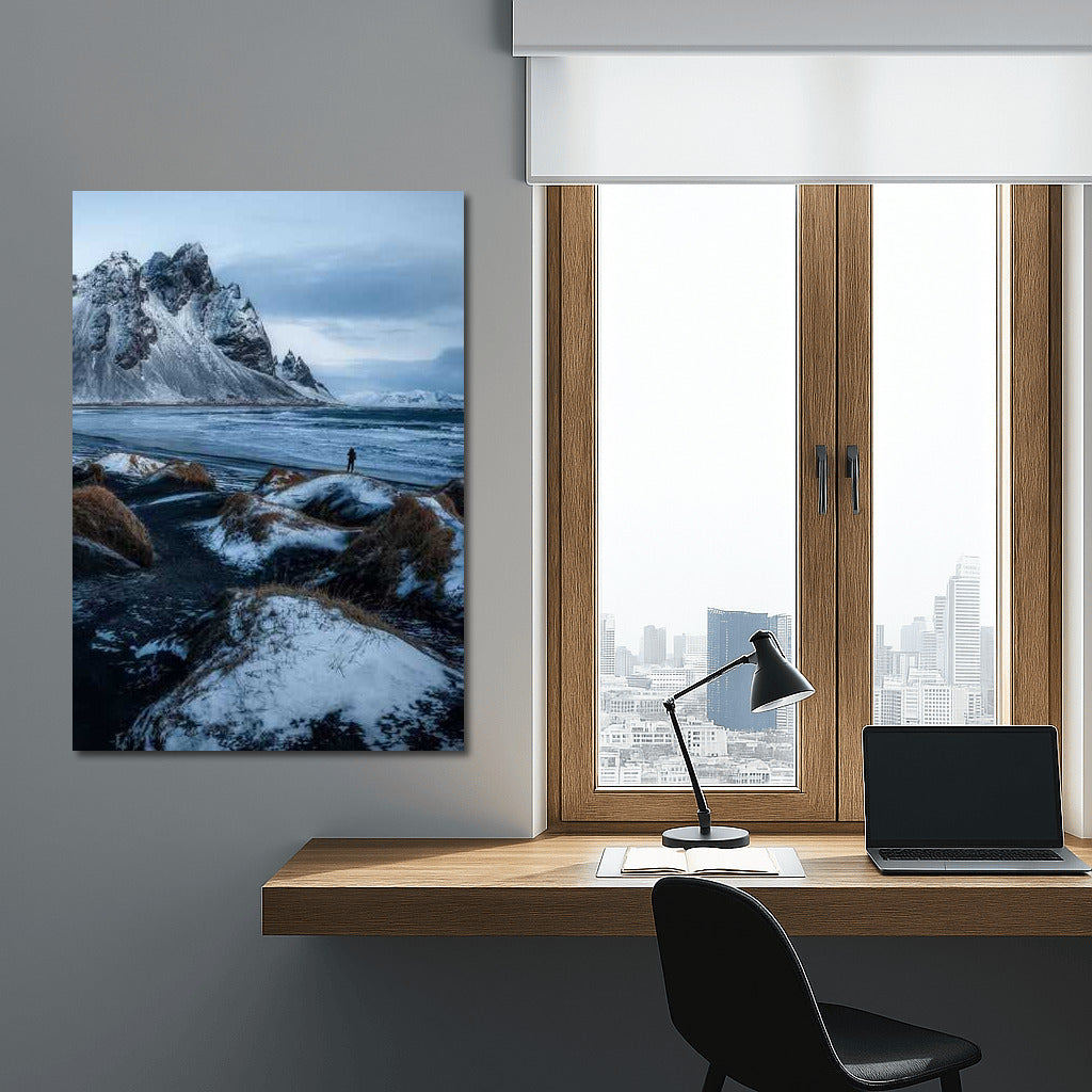 Iceland: Rugged Mountains and Icy Sea