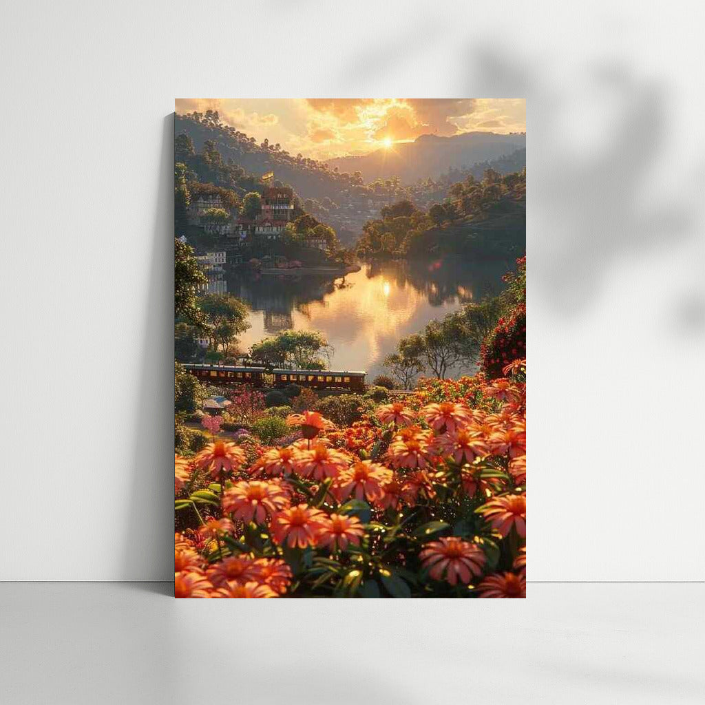 Magical Sunset over Indian Lake: Peace and Colors of Nature