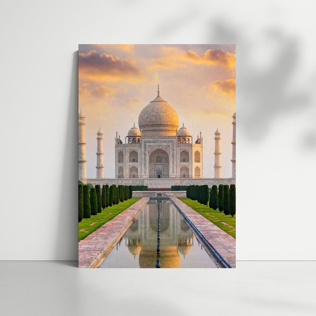 Taj Mahal in Sunset Glow: The Beauty of India