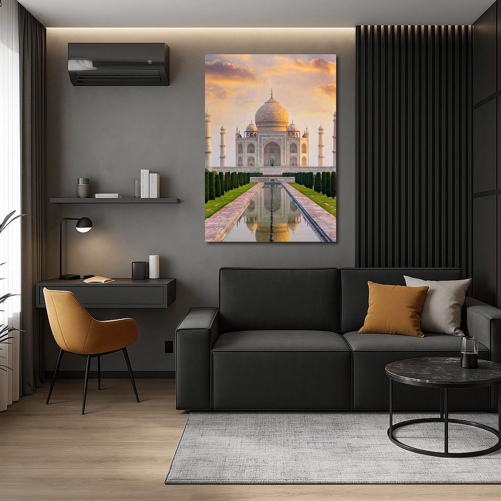 Taj Mahal in Sunset Glow: The Beauty of India