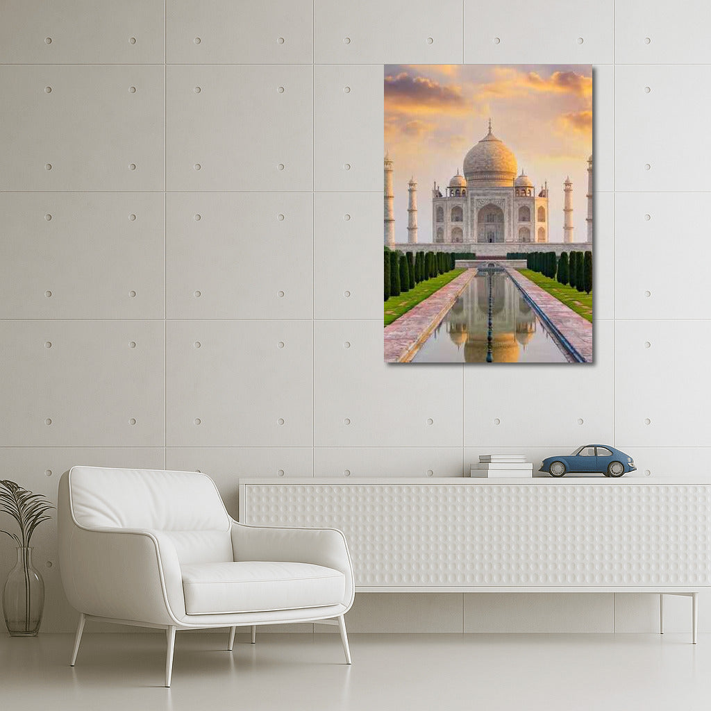 Taj Mahal in Sunset Glow: The Beauty of India