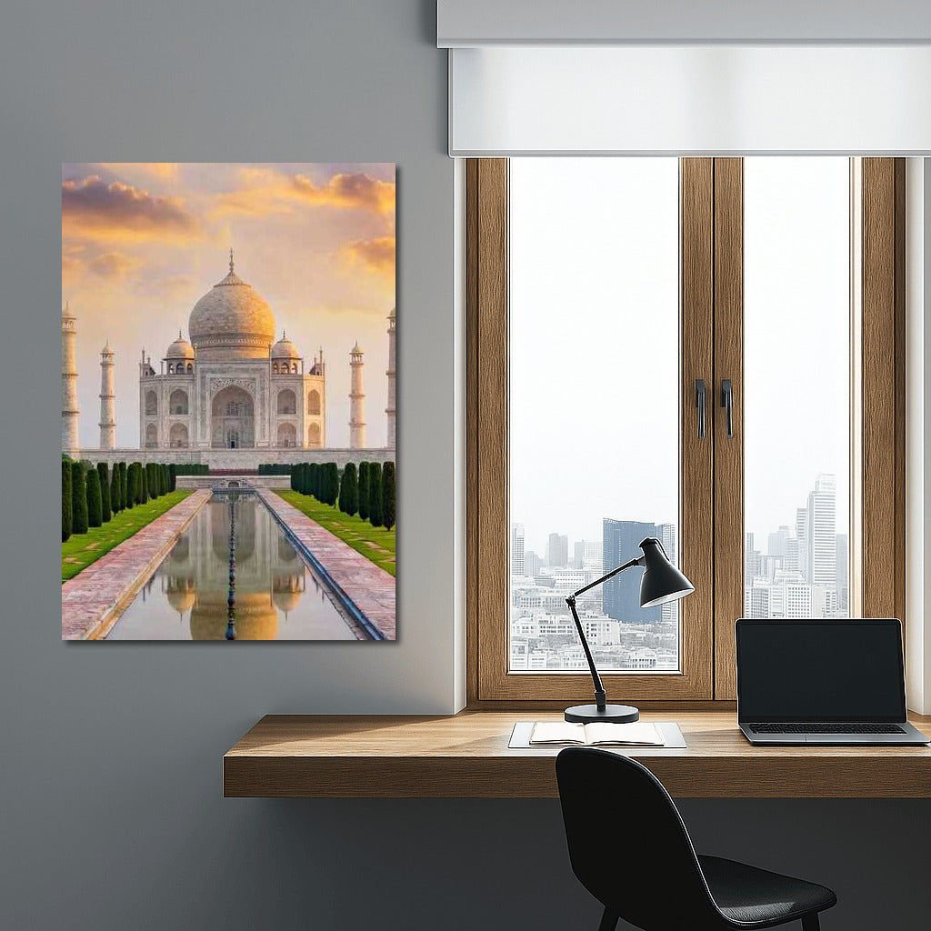 Taj Mahal in Sunset Glow: The Beauty of India