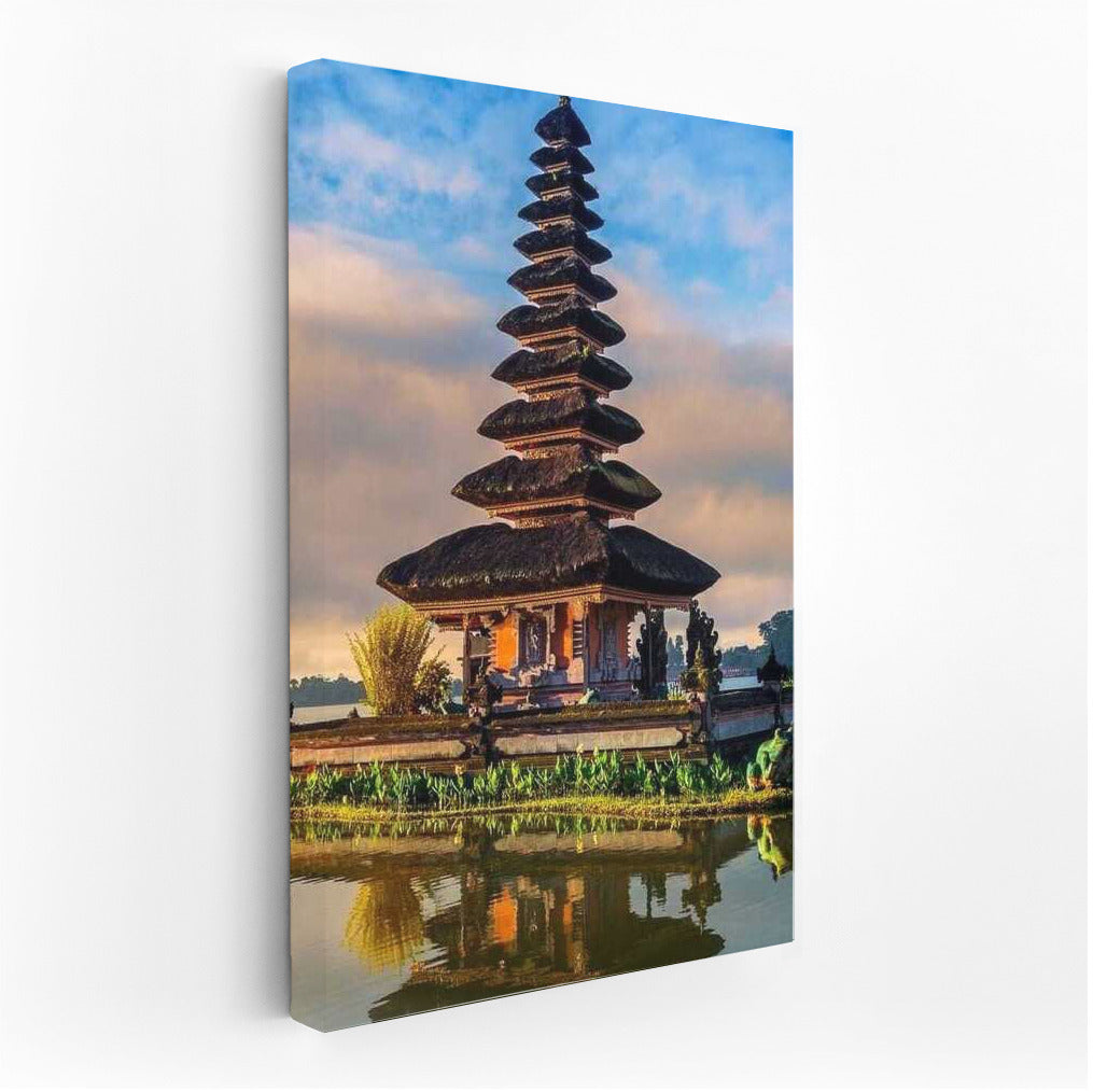 Temple on the Water: The Tranquility of Indonesian Landscape