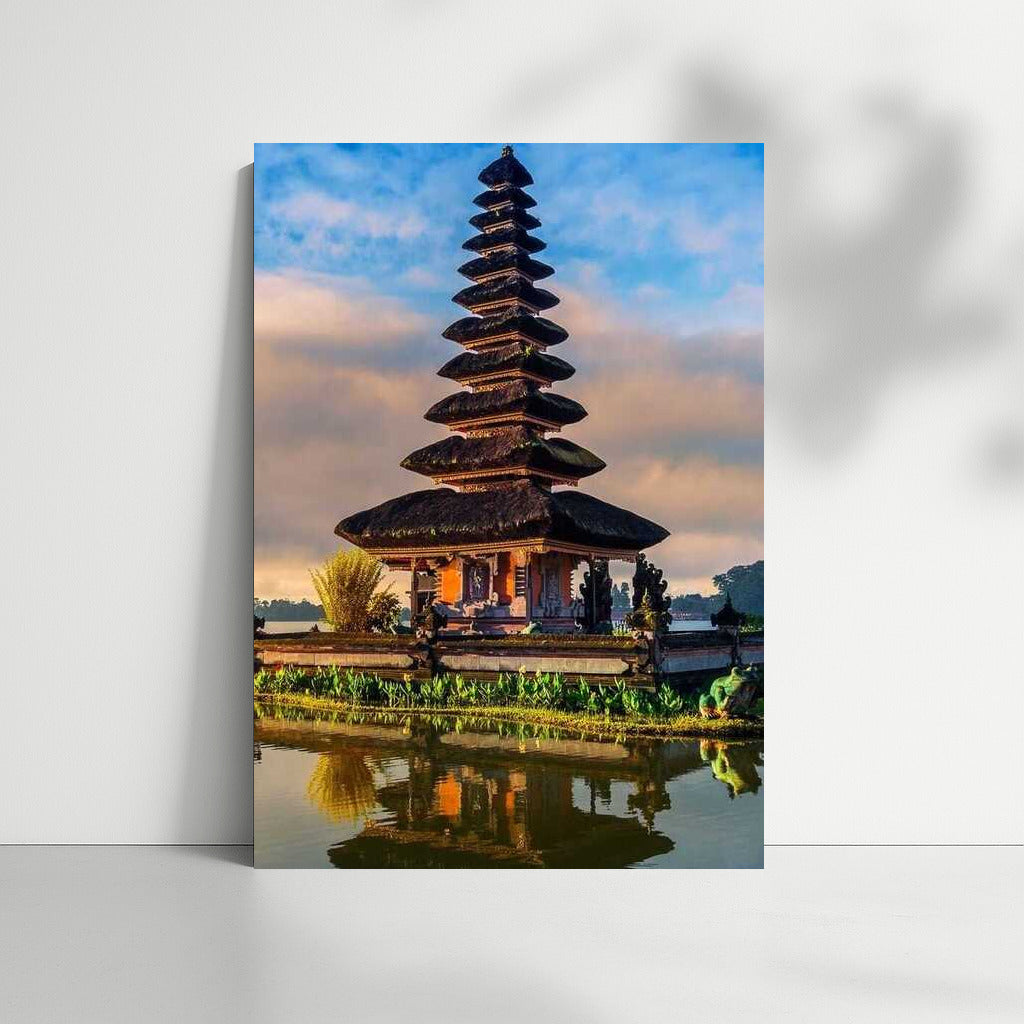 Temple on the Water: The Tranquility of Indonesian Landscape