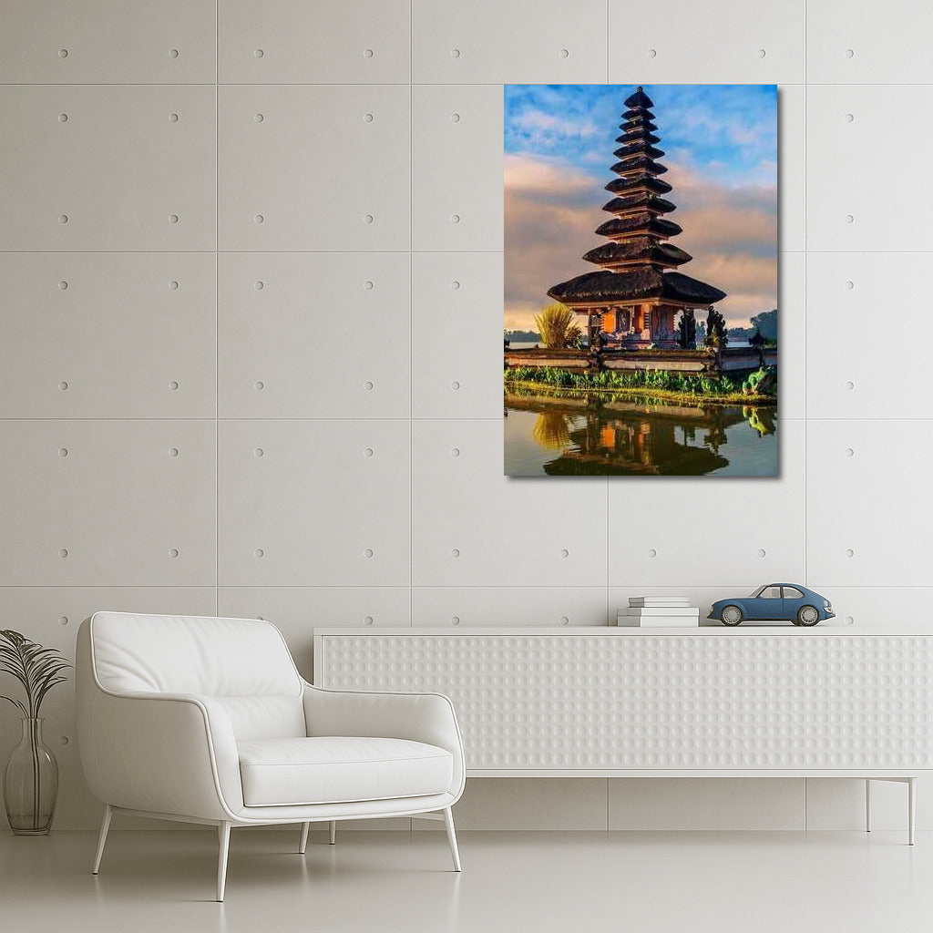 Temple on the Water: The Tranquility of Indonesian Landscape