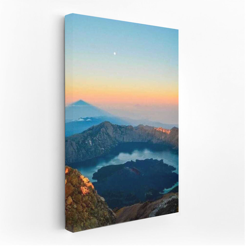Indonesian Volcano in Morning Light: Natural Charm