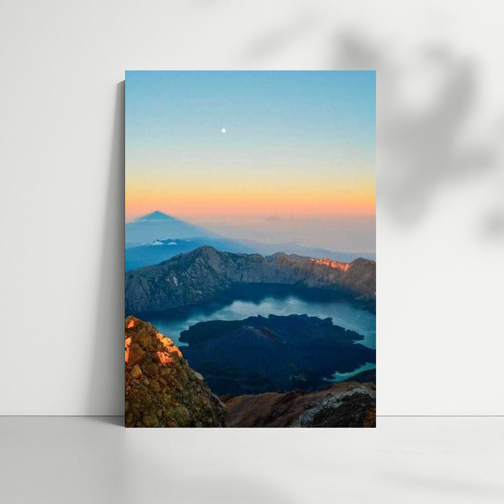 Indonesian Volcano in Morning Light: Natural Charm