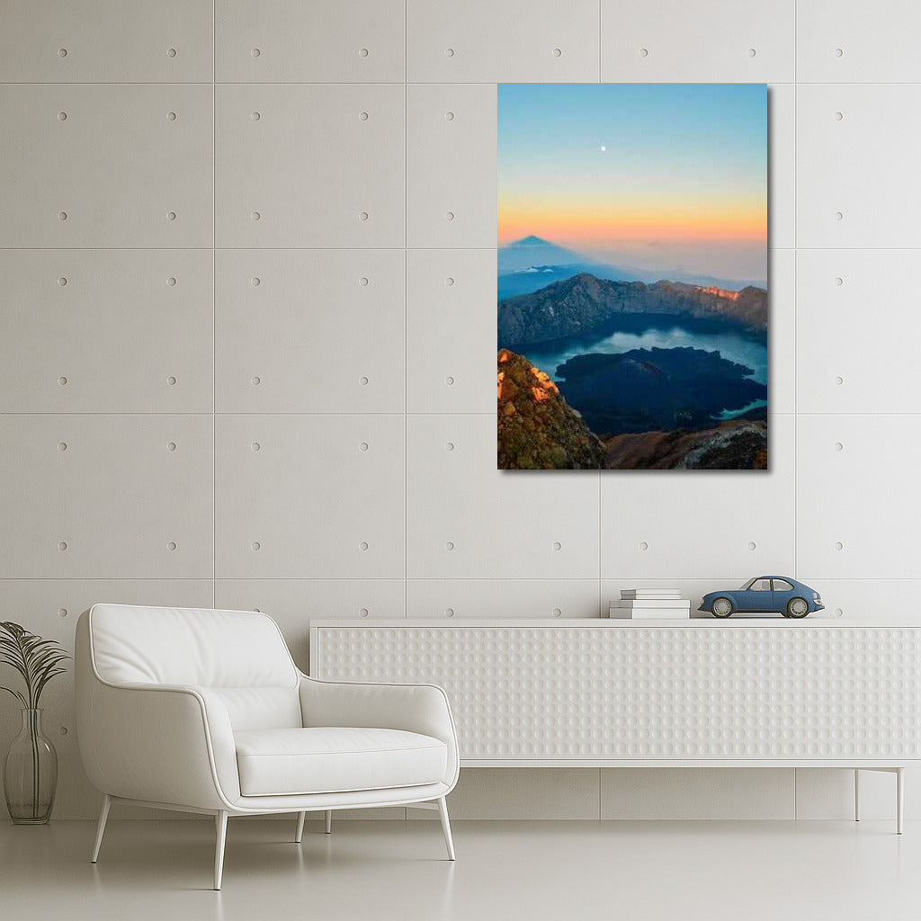 Indonesian Volcano in Morning Light: Natural Charm
