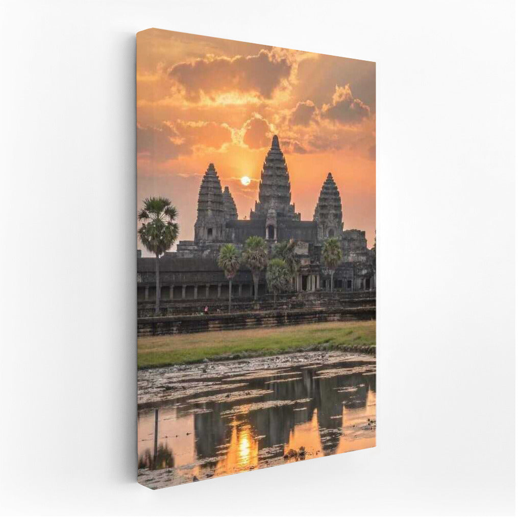 Sunset over the Ancient Temples of Indonesia: The Magic of the Country