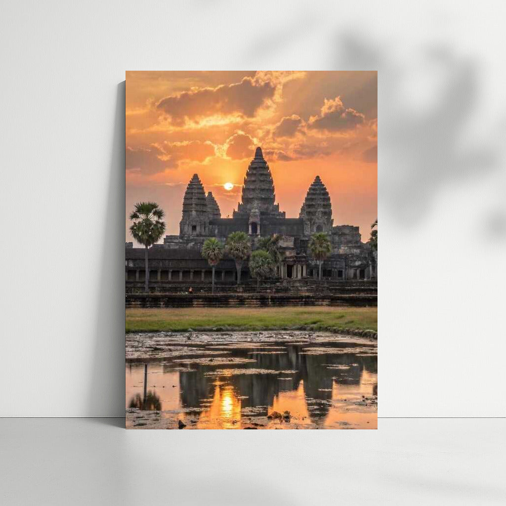 Sunset over the Ancient Temples of Indonesia: The Magic of the Country