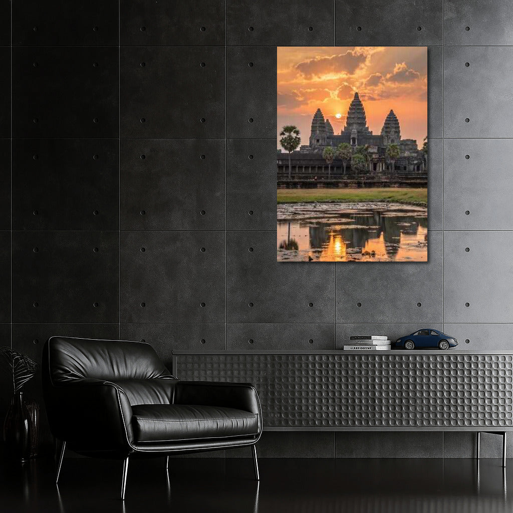 Sunset over the Ancient Temples of Indonesia: The Magic of the Country