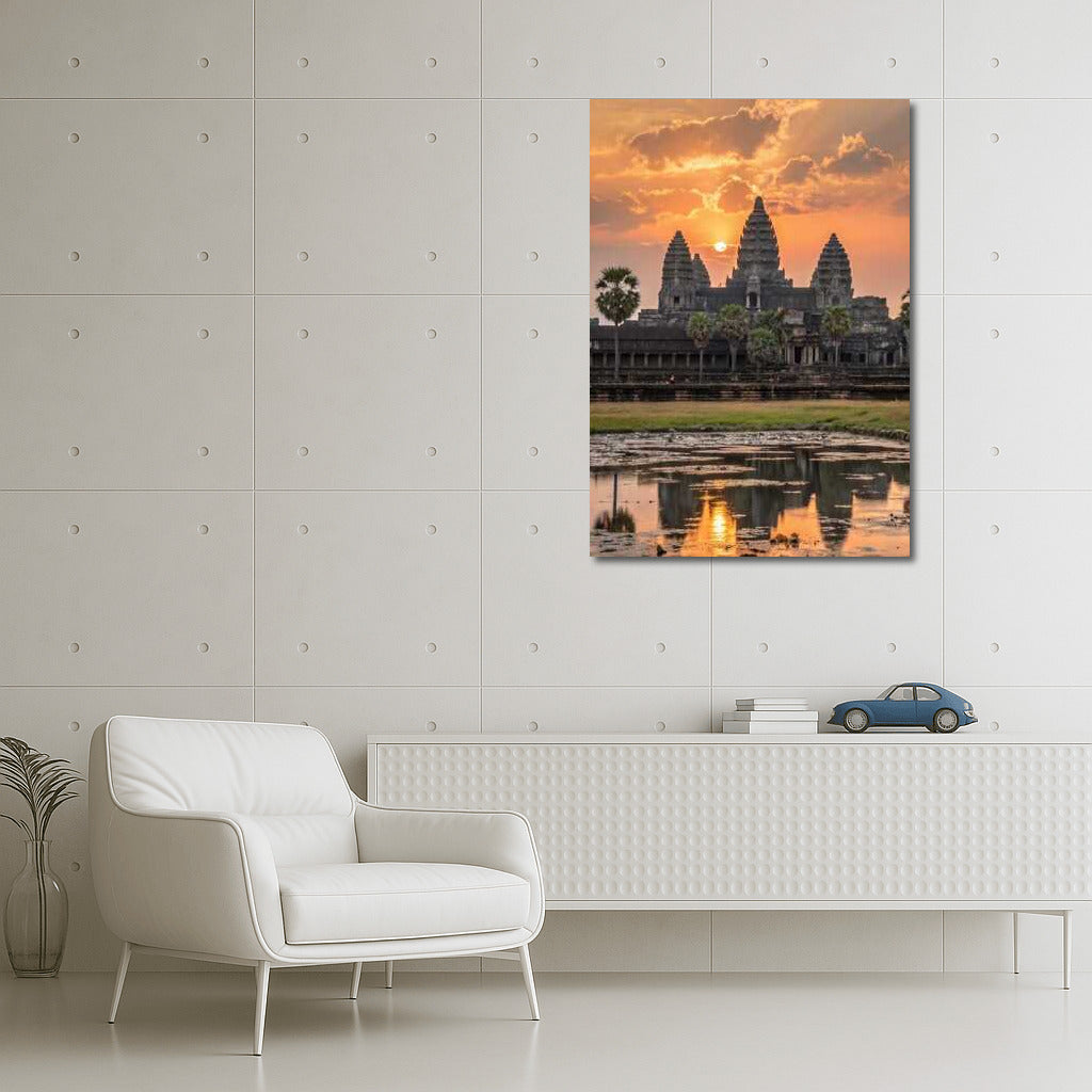Sunset over the Ancient Temples of Indonesia: The Magic of the Country