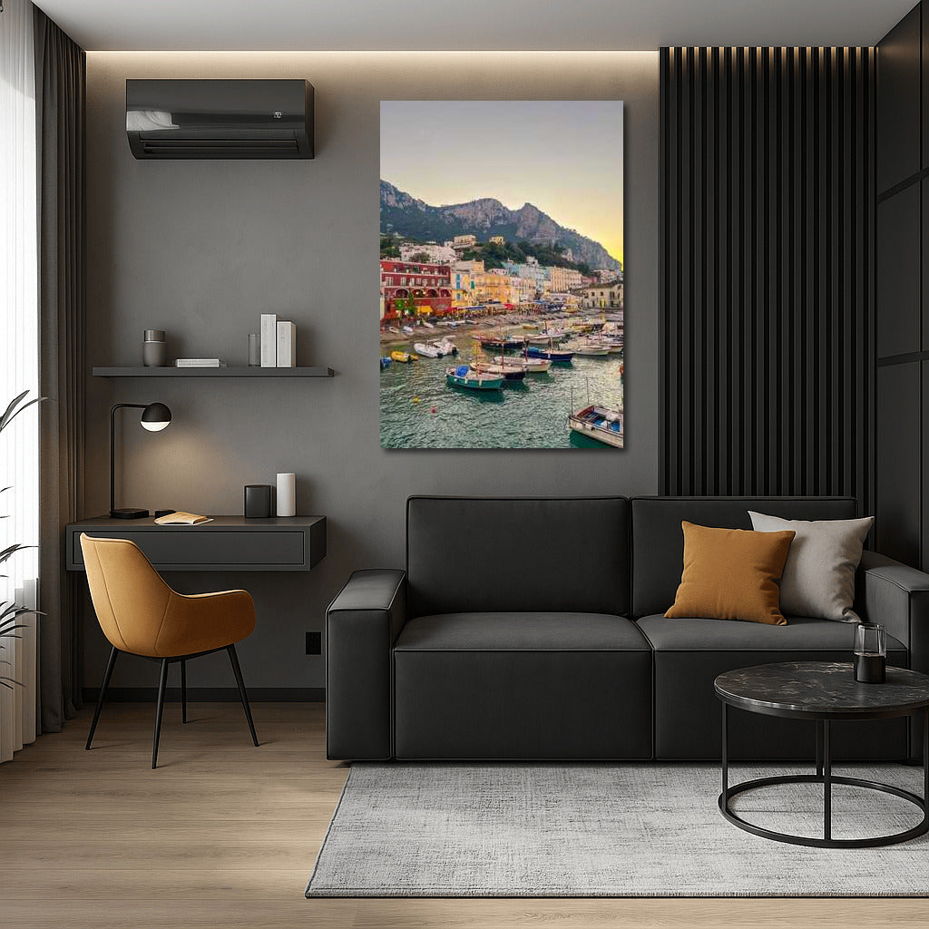 Italian Harbor: Sunset in Country Style