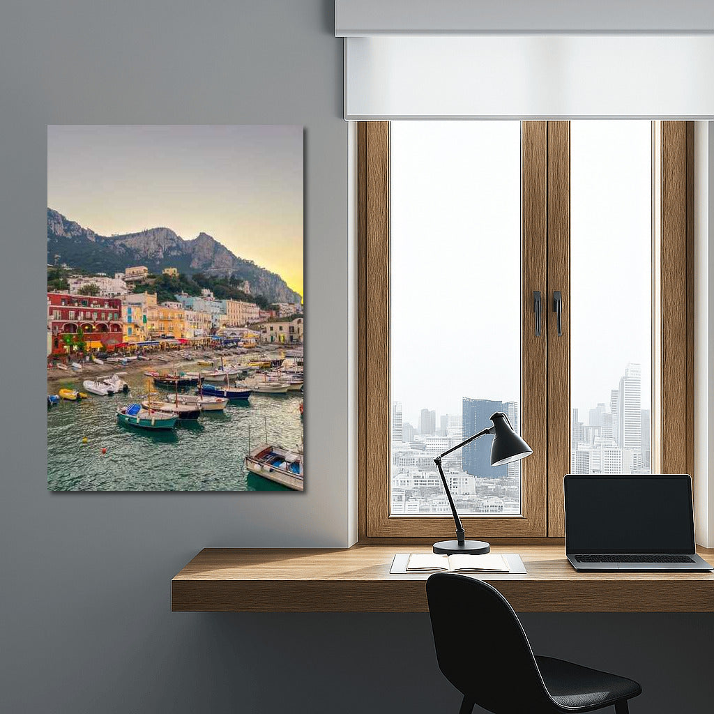 Italian Harbor: Sunset in Country Style