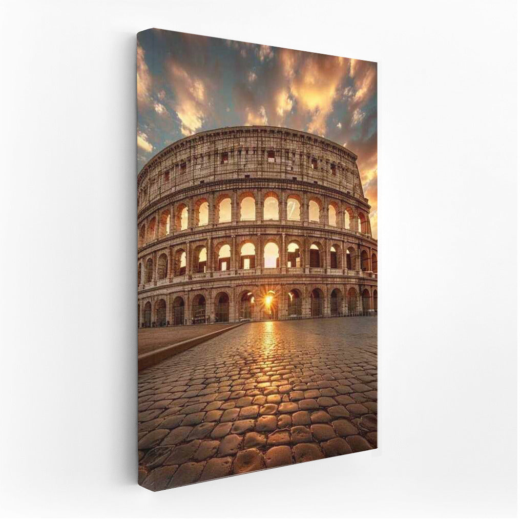 Sunset over the Colosseum: The Grandeur of Italy