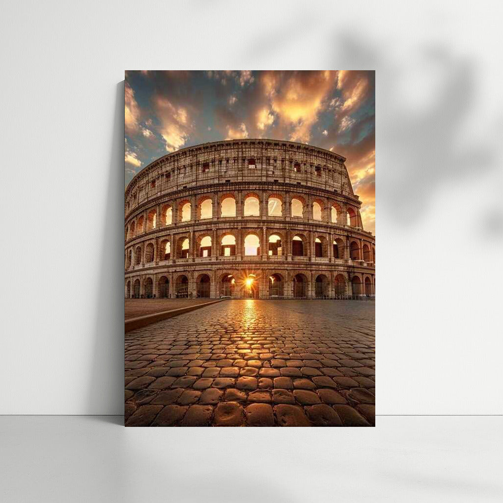 Sunset over the Colosseum: The Grandeur of Italy