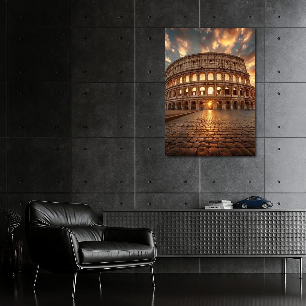Sunset over the Colosseum: The Grandeur of Italy