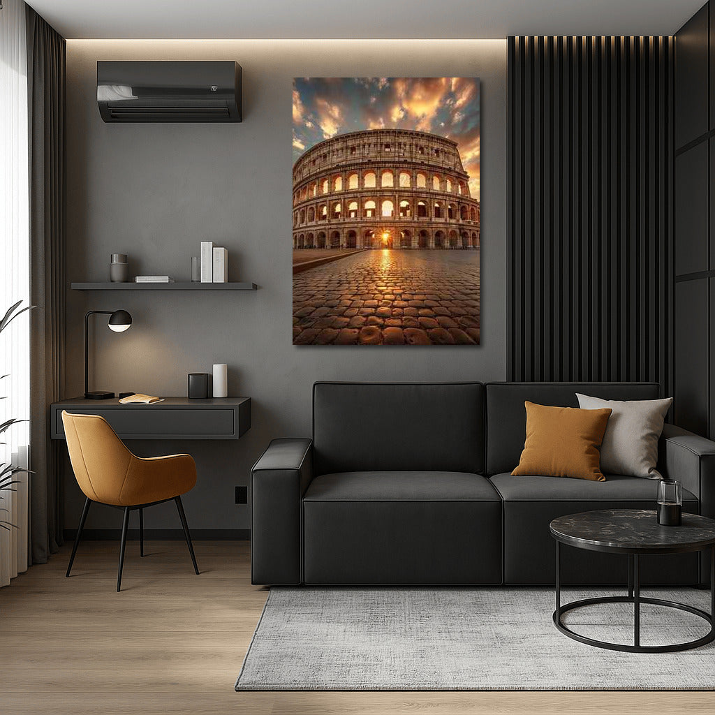 Sunset over the Colosseum: The Grandeur of Italy