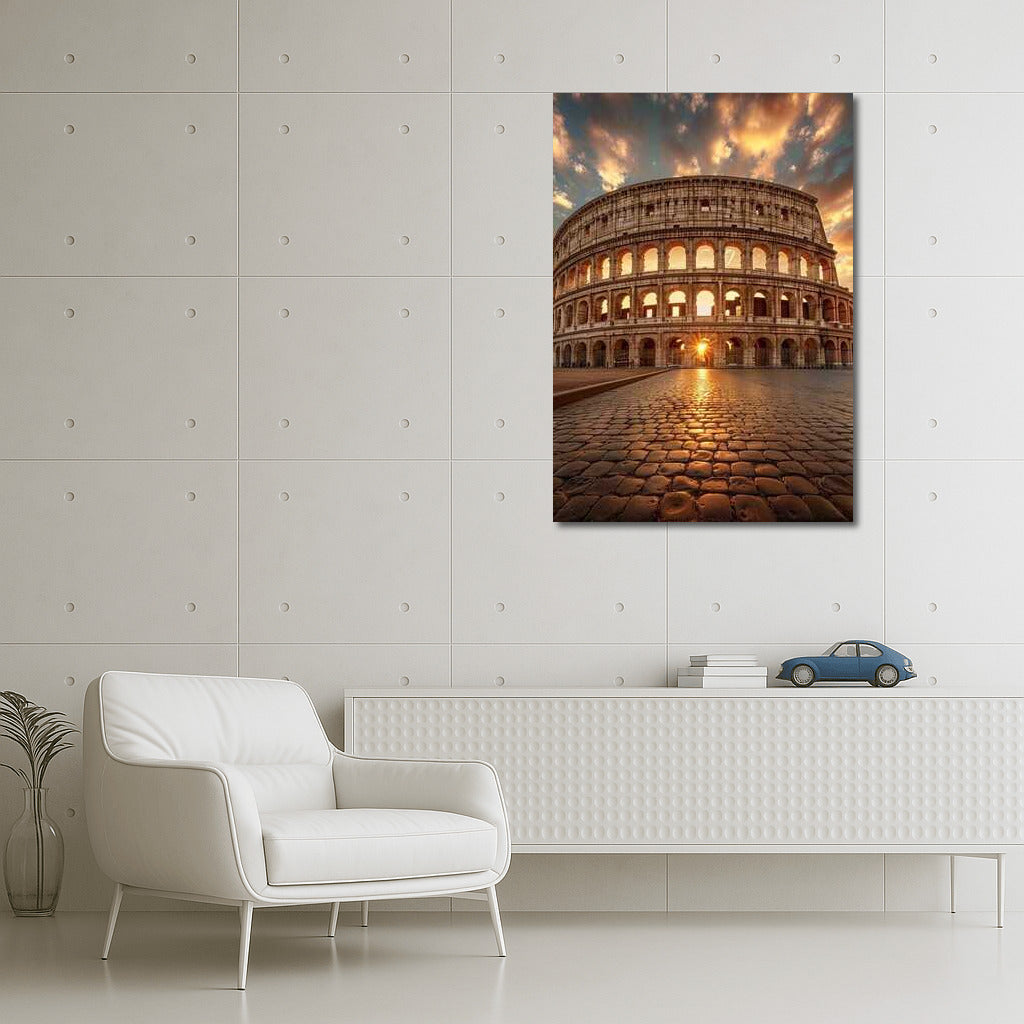 Sunset over the Colosseum: The Grandeur of Italy