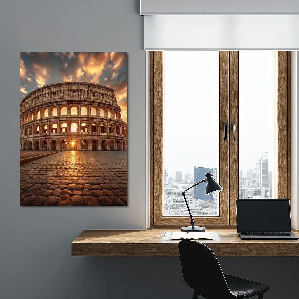Sunset over the Colosseum: The Grandeur of Italy