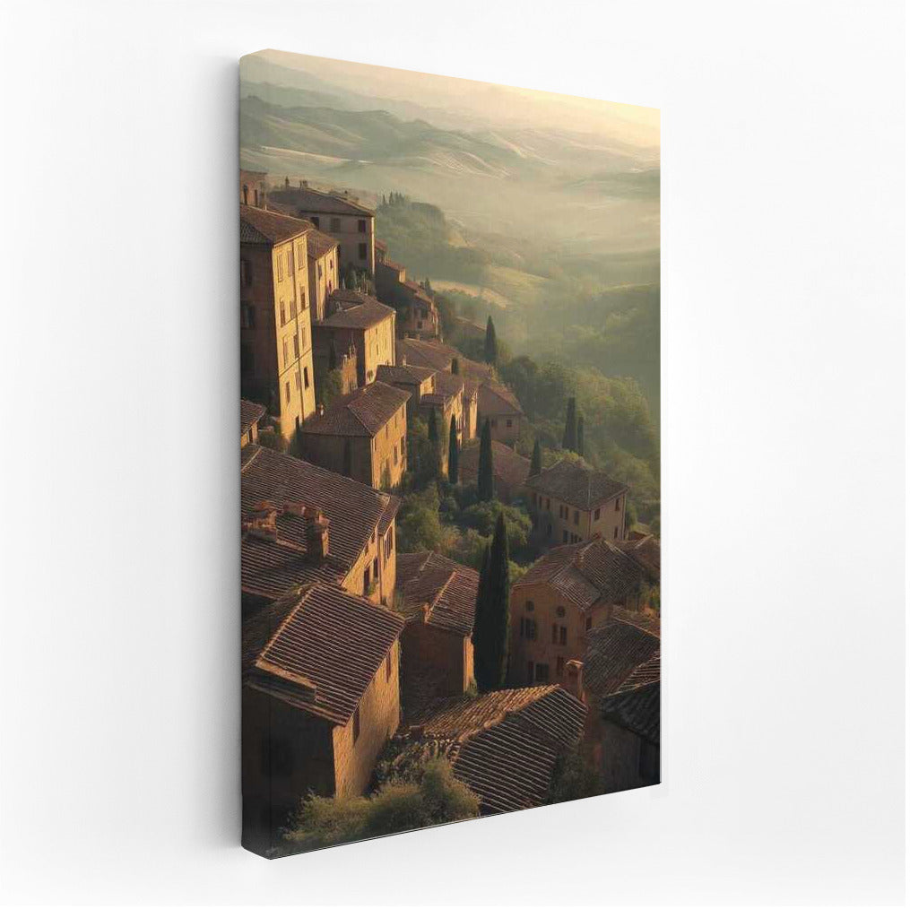 Tuscan Hills in Sunset Light: Rural Italy