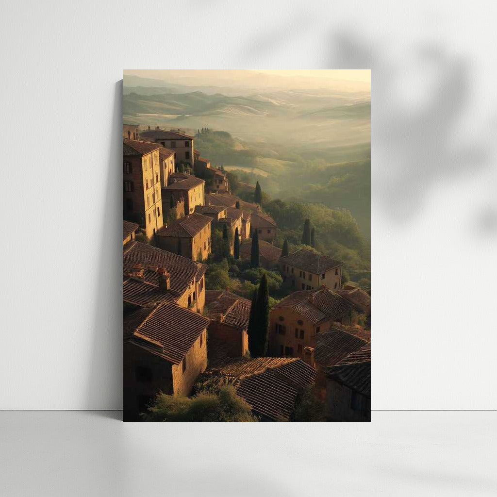 Tuscan Hills in Sunset Light: Rural Italy